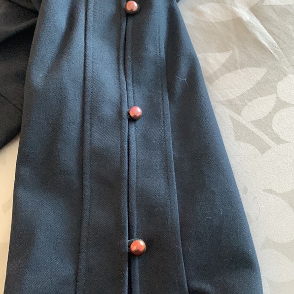 Eliza J Navy 3/4 Sleeve Dress with Button Detail - Picture 4 of 8